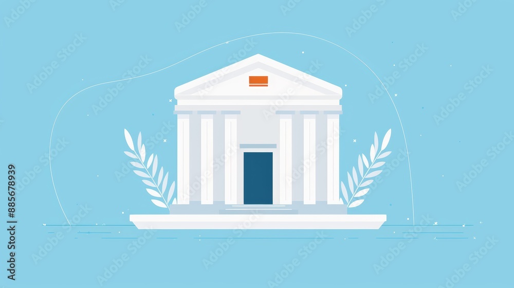 Naklejka premium Secure digital bank, wealth management portal, flat design illustration