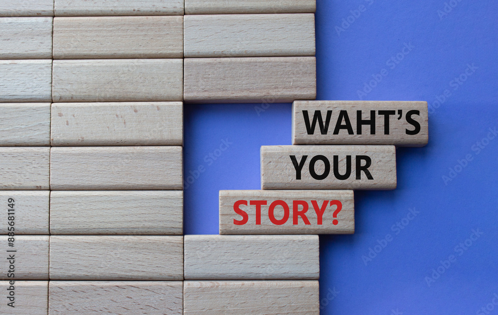 What is your story symbol. Concept words What is your story on wooden blocks. Beautiful purple background. Business and What is your story concept. Copy space. What is your story symbol. Concept words What is your story on wooden blocks. Beautiful purple background. Business and What is your story concept. Copy space.