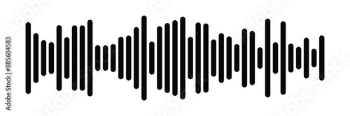 Sound ,audio wave or soundwave line art vector icon for music apps and websites. Graphic design elements for financial monitoring, medical equipment, music app in eps 10.