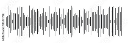 Sound ,audio wave or soundwave line art vector icon for music apps and websites. Graphic design elements for financial monitoring, medical equipment, music app in eps 10.