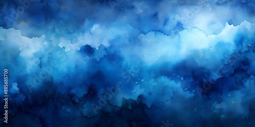 Dark blue watercolor painting background