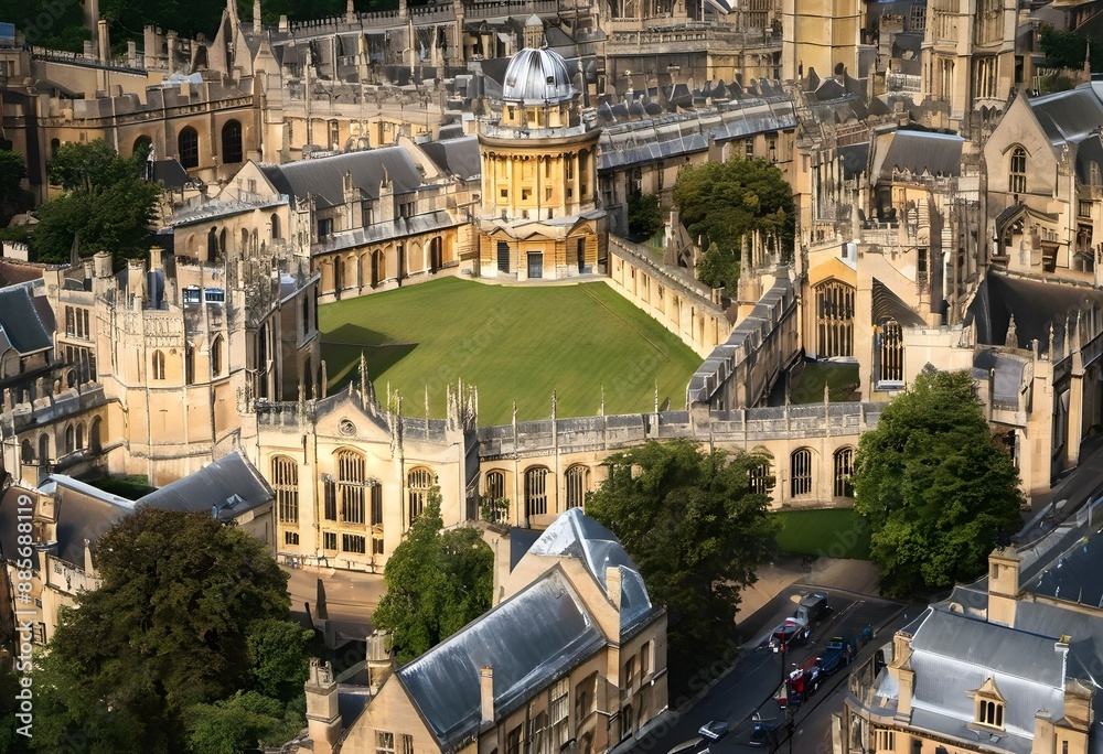 Fototapeta premium A view of Oxford University in the United Kingdom