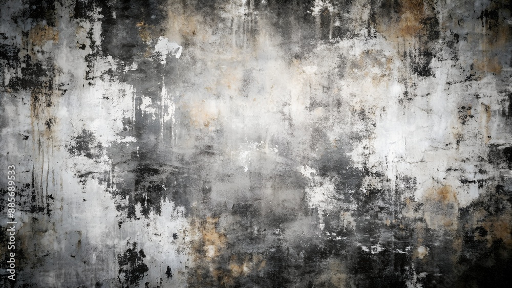 Abstract Black And White Grunge Wall Texture. Generative AI Abstract Black And White Grunge Wall Texture. Generative AI
