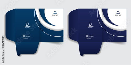 Branding stationery file folder design template, report cover, office folder, office document, file folder design 
for your business.
