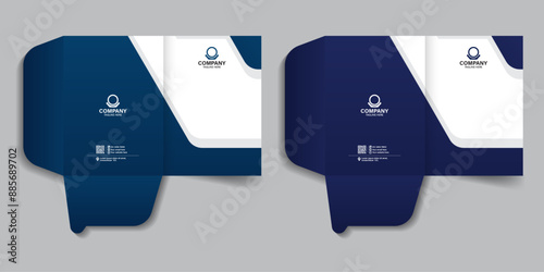 Branding stationery file folder design template, report cover, office folder, office document, file folder design 
for your business.

