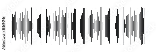 Sound ,audio wave or soundwave line art vector icon for music apps and websites. Graphic design elements for financial monitoring, medical equipment, music app in eps 10.