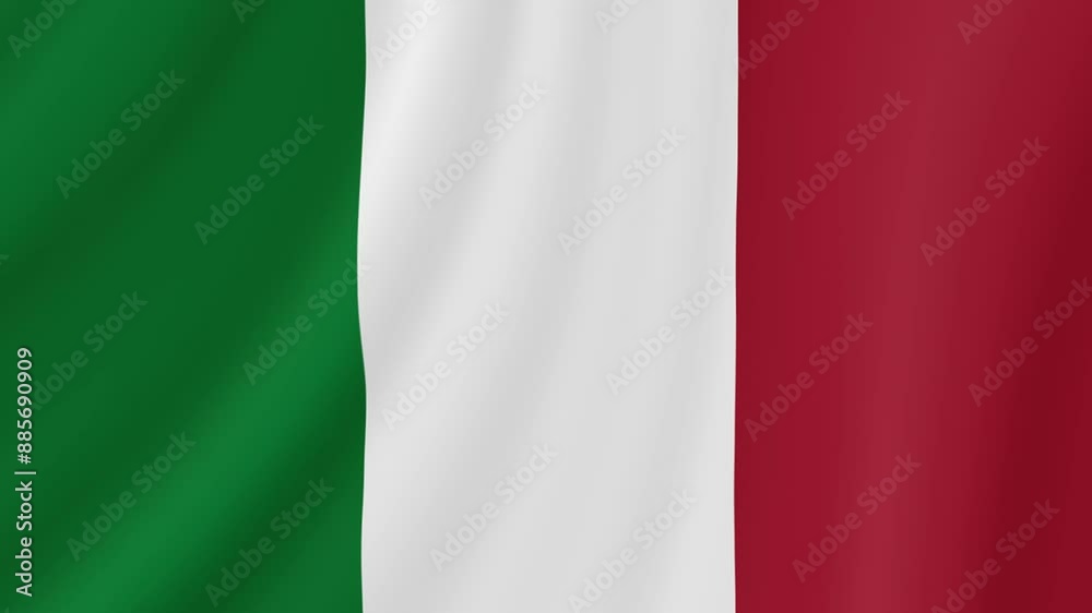 Italy Waving Flag. Realistic Flag Animation. Seamless Loop Background. Italy Waving Flag. Realistic Flag Animation. Seamless Loop Background.