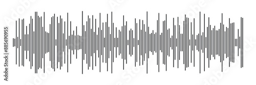 Sound ,audio wave or soundwave line art vector icon for music apps and websites. Graphic design elements for financial monitoring, medical equipment, music app in eps 10.