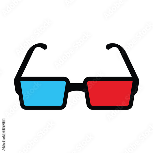 Set of glasses icons collection. Cinema glasses, watching film, movie, cinema symbol. Vector illustration.