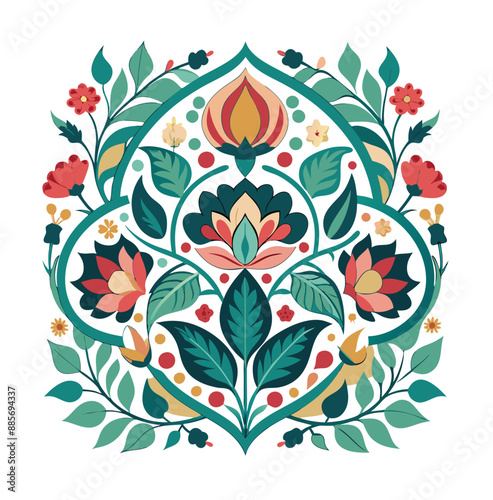 Arabian floral vector design