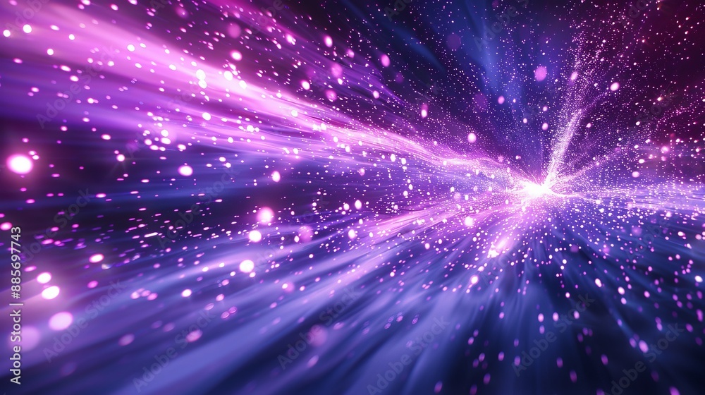 Fototapeta premium A purple and blue light show with a purple line in the middle