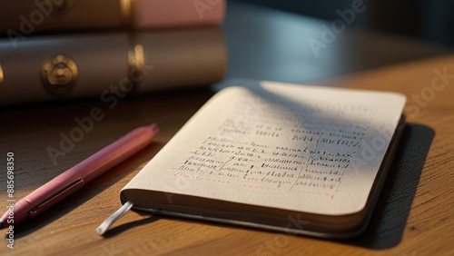 book and glasses on table