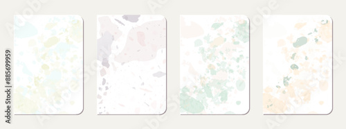 Brochure cover design. Terrazzo abstract