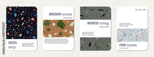 Brochure cover design. Terrazzo abstract
