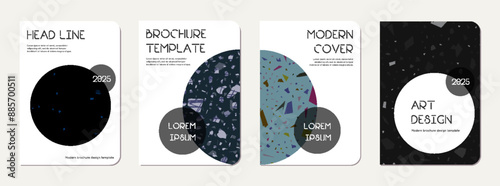 Notepad cover design. Terrazzo abstract