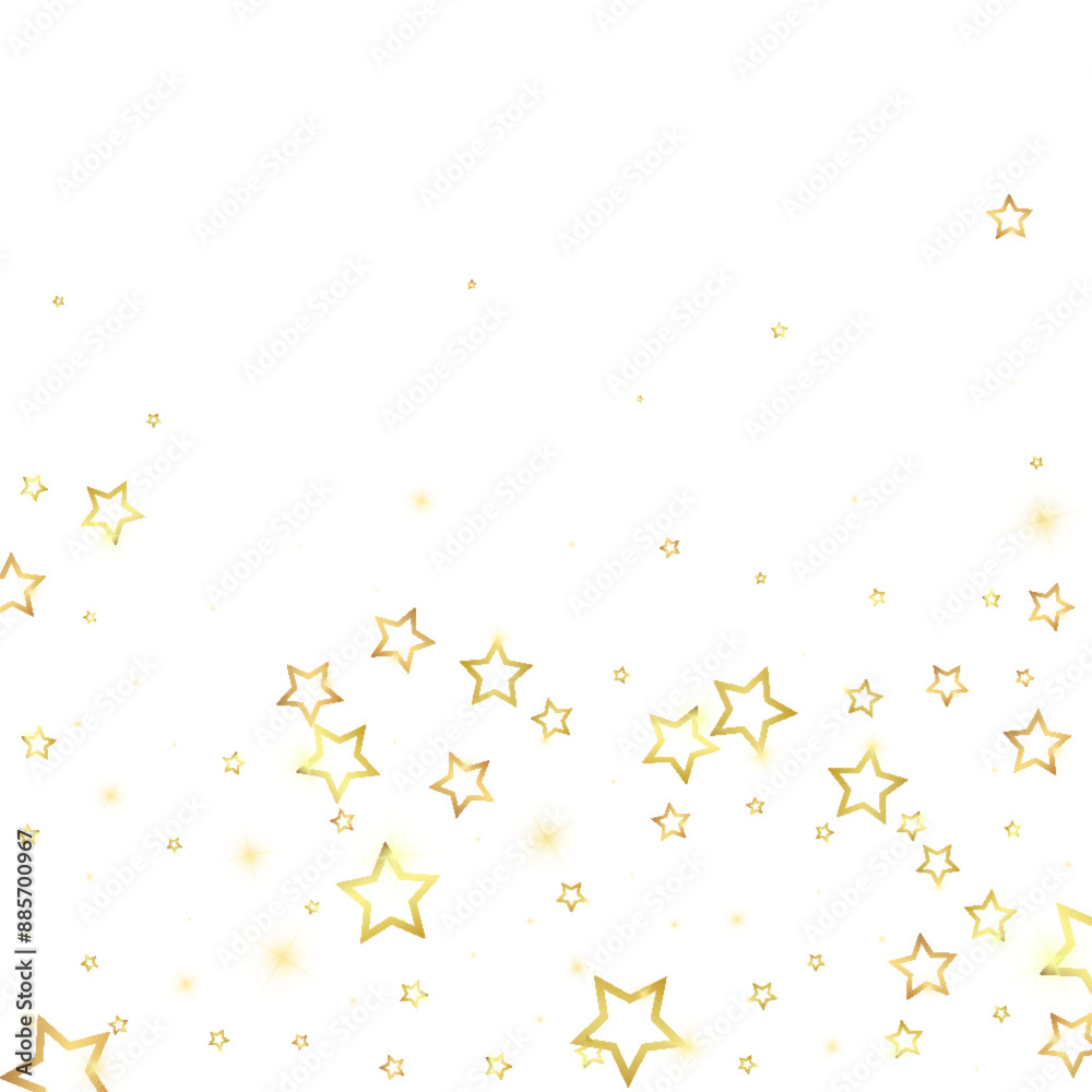 Gold sparkling star confetti. Gold sparkling star confetti.