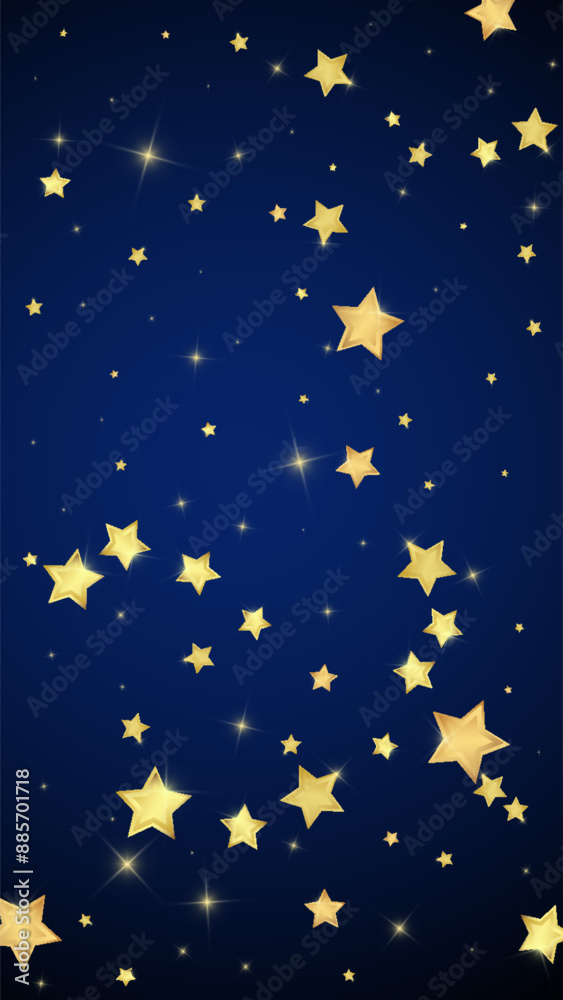 Magic stars vector overlay.  Gold stars scattered