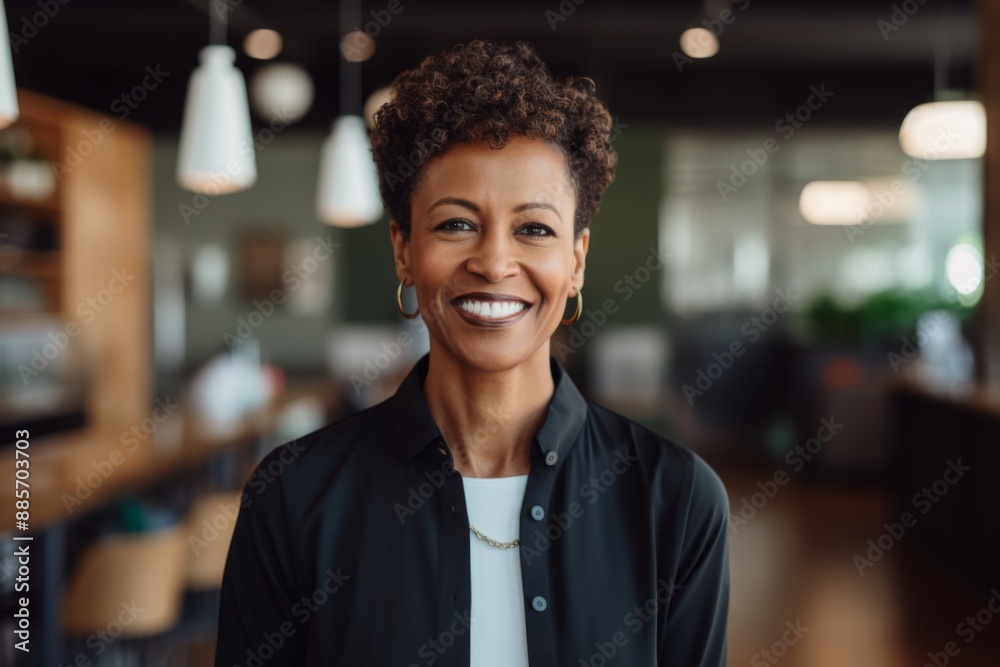 Portrait of a middle aged African American businesswoman in office Portrait of a middle aged African American businesswoman in office