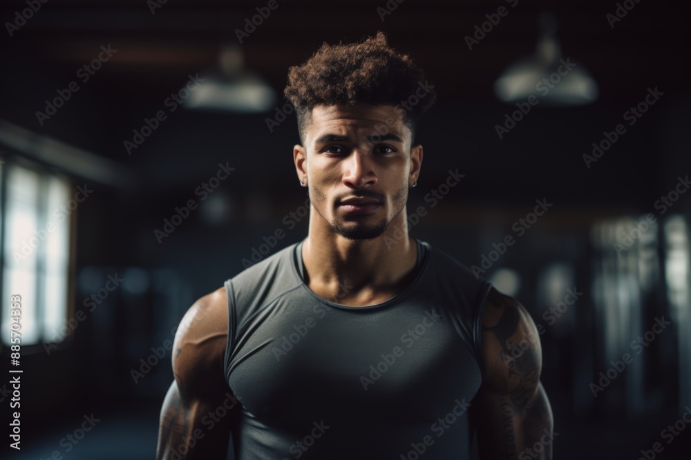Portrait of a young male African American fitness trainer Portrait of a young male African American fitness trainer