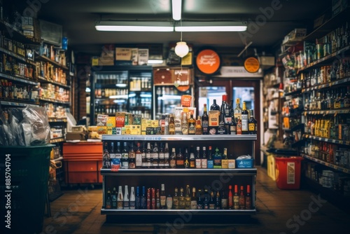 Interior of a New York bodega store