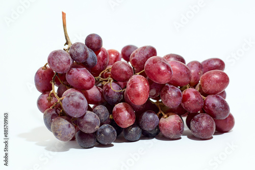 Bunch of Grapes on White Background