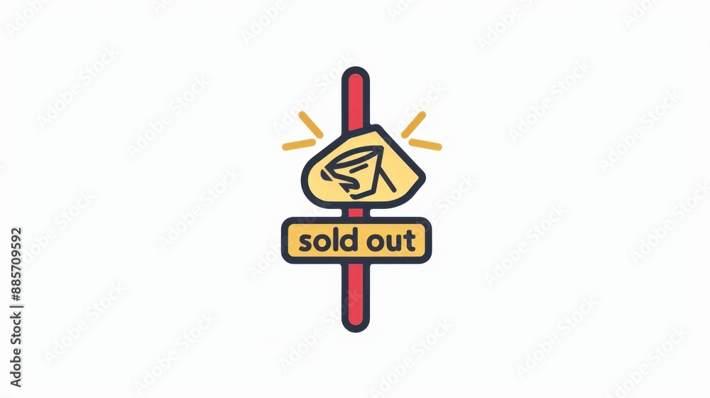 a red and yellow sign with sign with the word sold a red and yellow sign with sign with the word sold