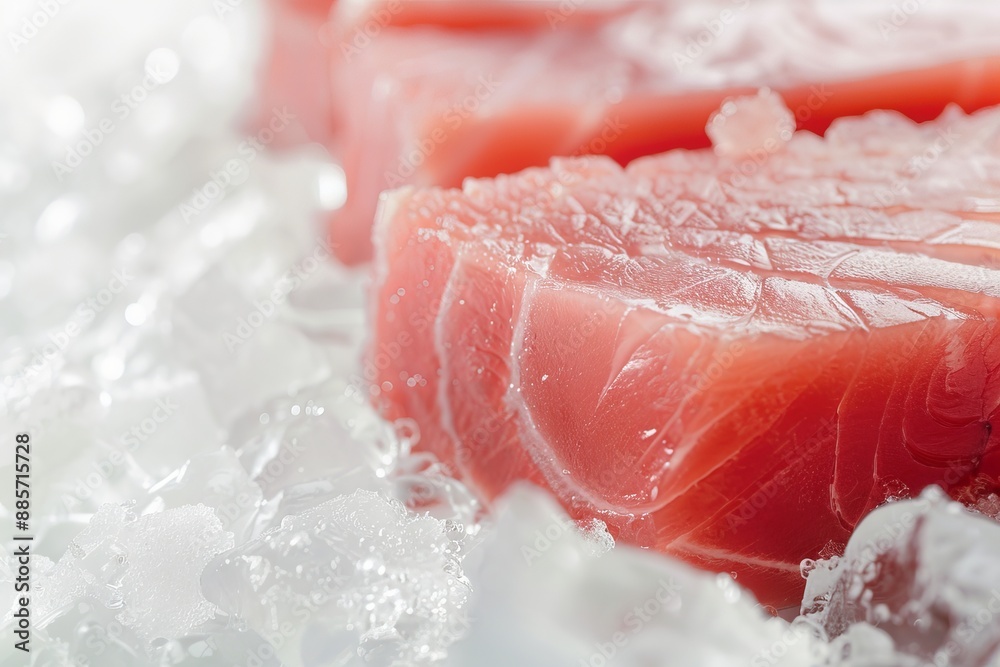 Fresh Tuna Steak on Ice Fresh Tuna Steak on Ice