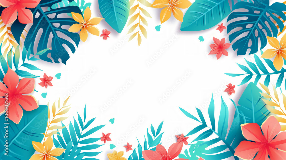 Colorful flowers seamless pattern