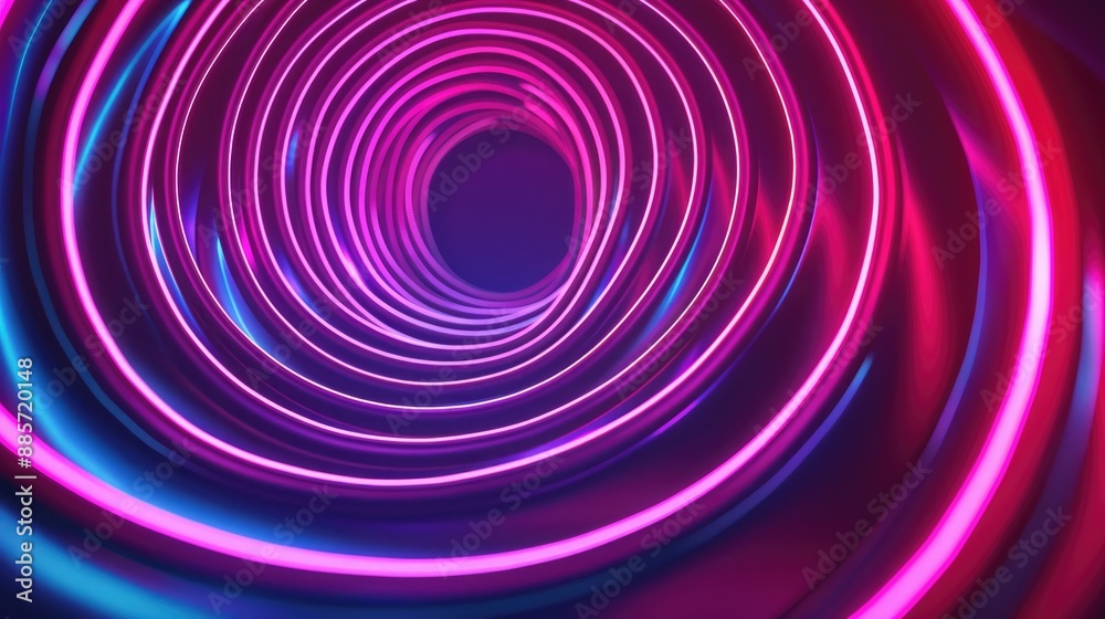 An intricate neon wave illustration with glowing, concentric circles of undulating lines creating a sense of continuous, flowing energy. An intricate neon wave illustration with glowing, concentric circles of undulating lines creating a sense of continuous, flowing energy.
