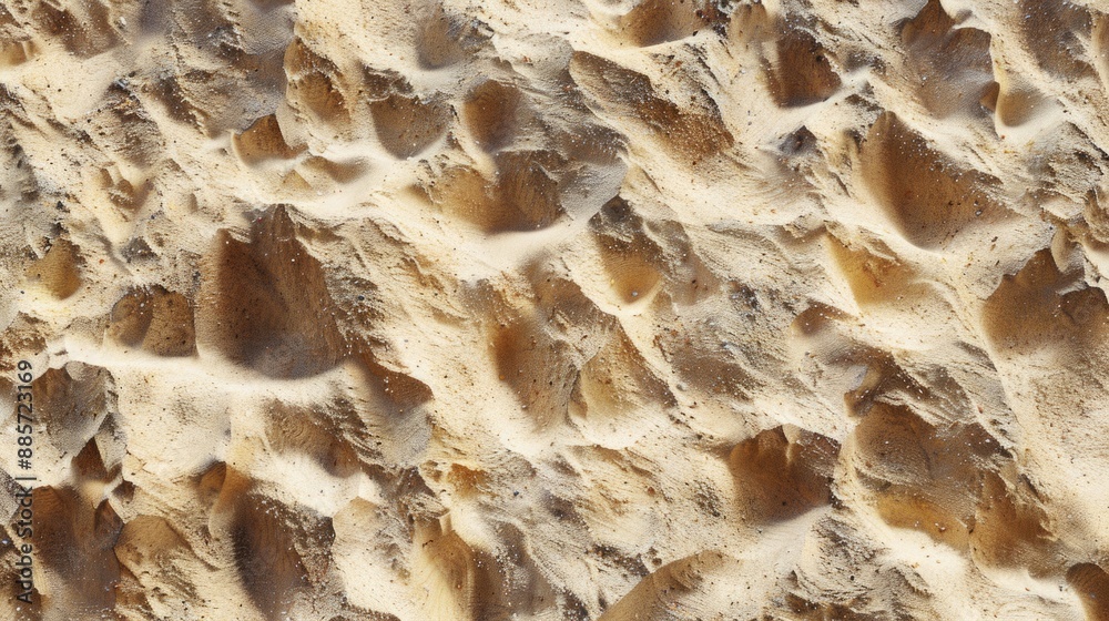 A detailed shot of sand with various textures and patterns A detailed shot of sand with various textures and patterns