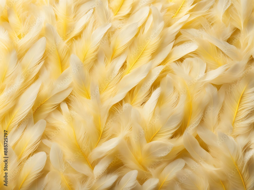 Soft yellow feathers dominate a soft focus photograph Soft yellow feathers dominate a soft focus photograph