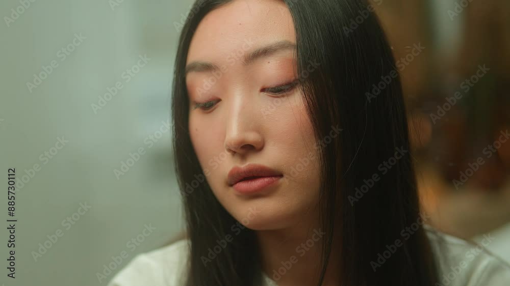 Asian chinese korean disappointed sad woman girl lonely japanese lady female girlfriend upset thoughtful looking down think difficult trouble sorrowful worried depression sick health problem medicine Asian chinese korean disappointed sad woman girl lonely japanese lady female girlfriend upset thoughtful looking down think difficult trouble sorrowful worried depression sick health problem medicine