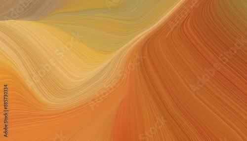 futuristic wave motion speed lines background or backdrop with peru, sandy brown and saddle brown colors. dreamy digital abstract art