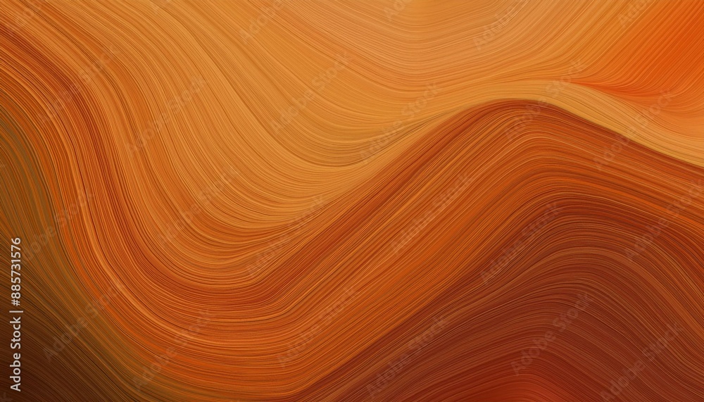 orange wave lines from top left to bottom right. background illustration with bronze, saddle brown and dark red colors