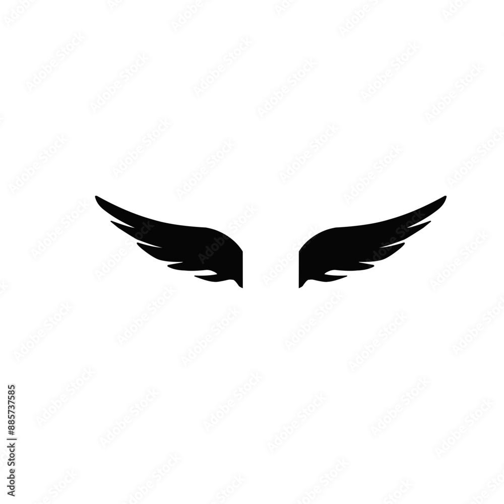 Fototapeta premium hand drawn wings angel