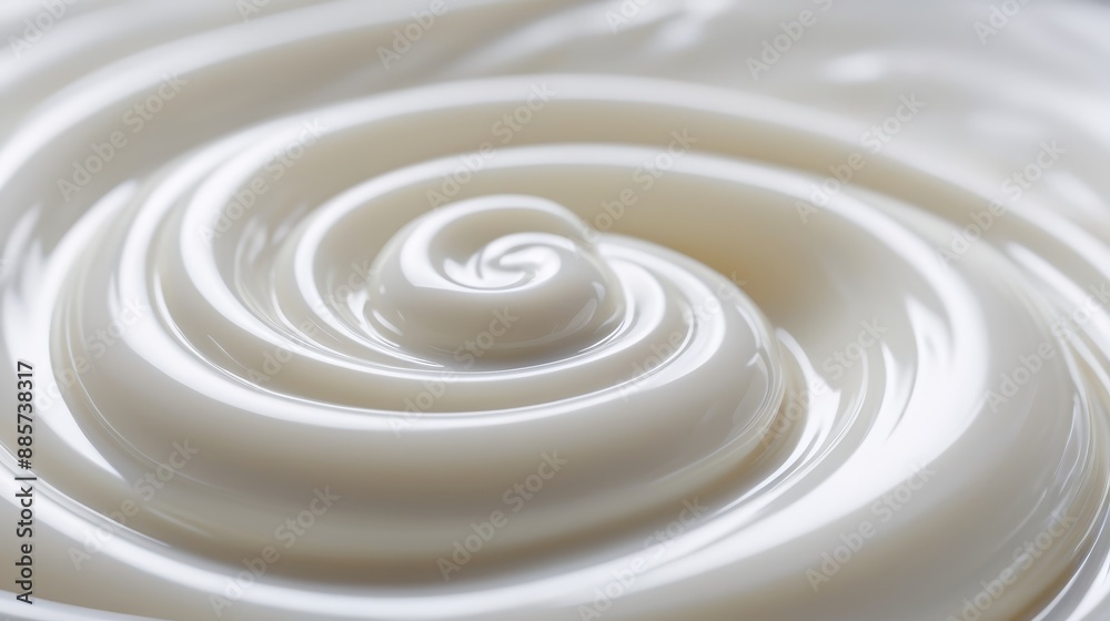 A Close-Up of a Cream Swirl in a Bowl A Close-Up of a Cream Swirl in a Bowl