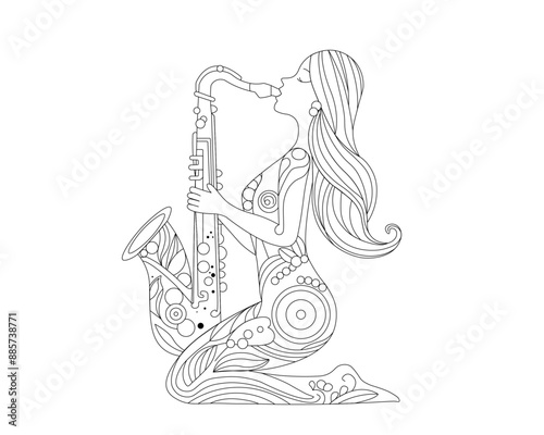 girl with saxaphone