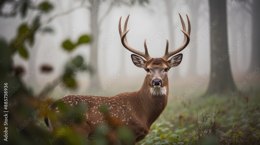Concept photo of a close-up deer with space for text Concept photo of a close-up deer with space for text