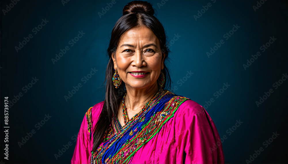 Mature Ecuadorian woman in traditional Andean dress Mature Ecuadorian woman in traditional Andean dress