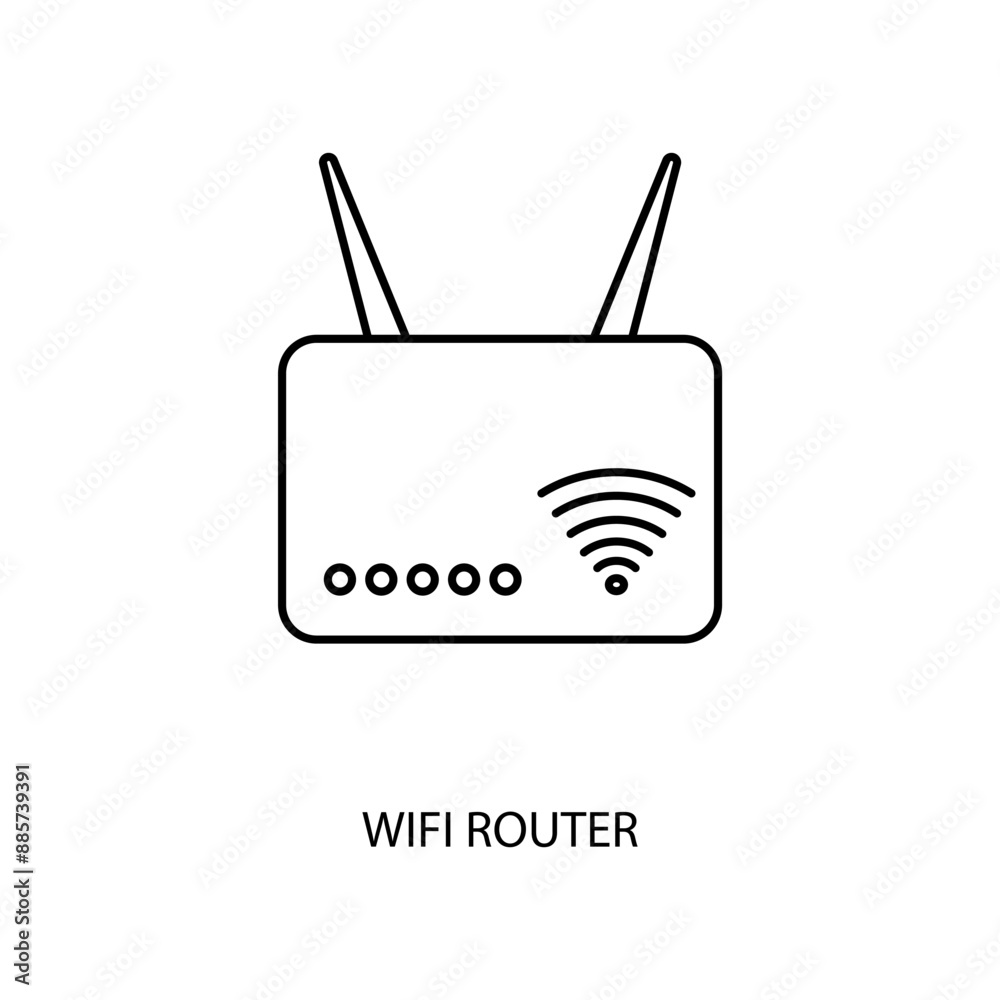 wifi router concept line icon. Simple element illustration. wifi router concept outline symbol design. wifi router concept line icon. Simple element illustration. wifi router concept outline symbol design.