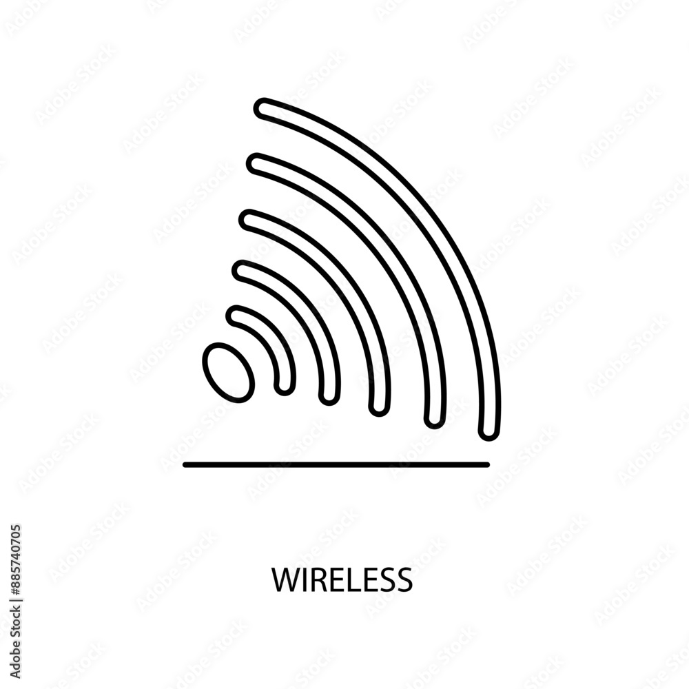 wireless concept line icon. Simple element illustration.wireless concept outline symbol design.