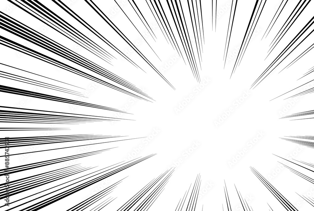© Pichada - texture background wallpaper graphics black and white art. Comic Radial Speed Lines. Graphic Explosion with Speed Lines. Comic Book Design Element.