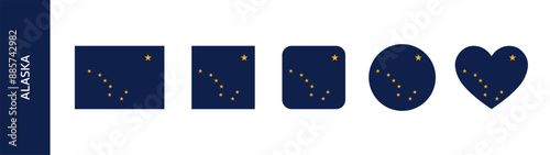 Flag of Alaska state, US