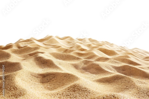 A close-up view of a sandy dune, featuring intricate patterns and textures on the surface