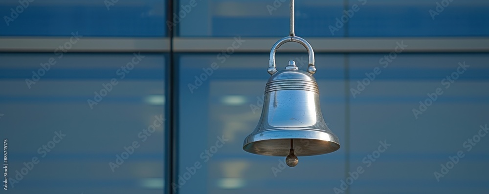 Obraz premium Close-up of school bell ringing