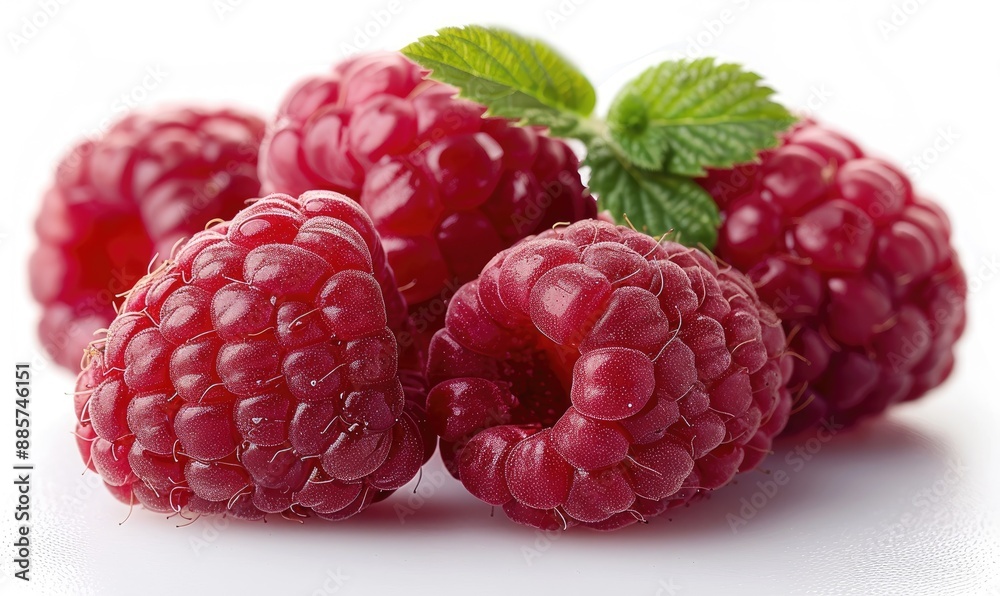 Raspberries Isolated on a White Background Raspberries Isolated on a White Background