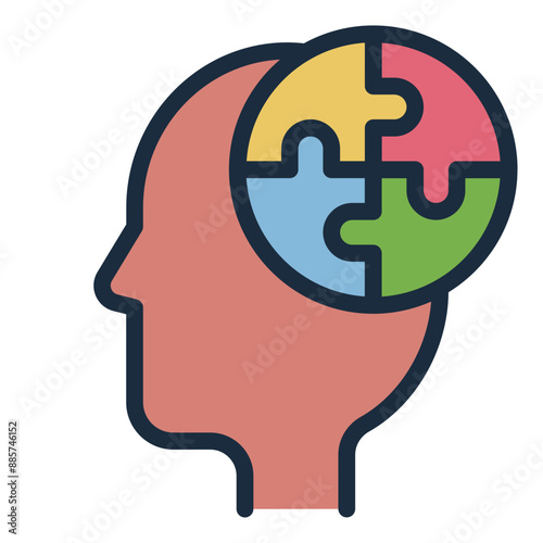Autism icon representing mental health spectrum disorder