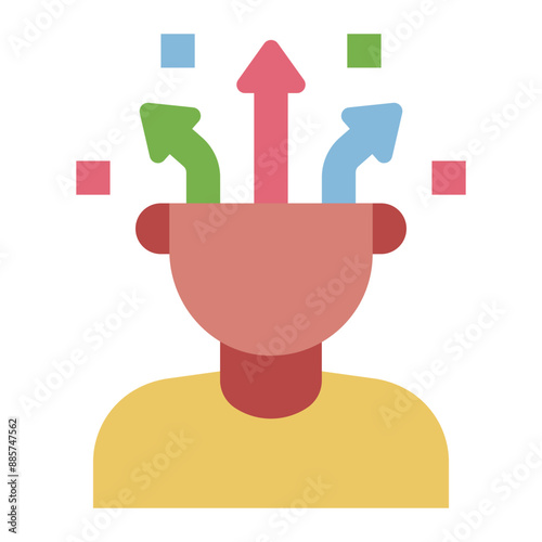 ADHD icon representing mental health disorder and hyperactivity