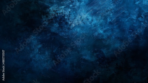 Dark blue background illustration in cyclorama style. Dark blue background with misty atmosphere and opulent texture.