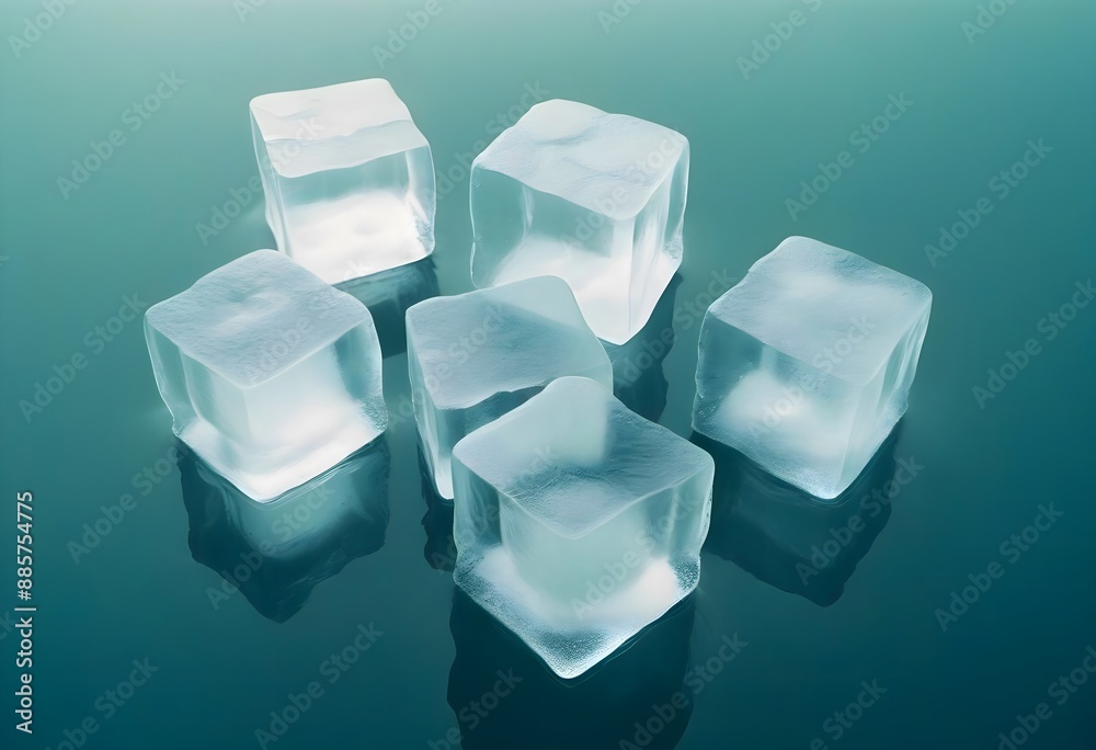 Concept photo of isolated ice cubes Concept photo of isolated ice cubes